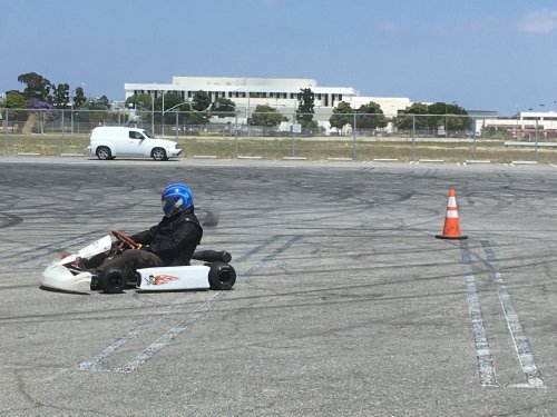 Jonny in go-kart 